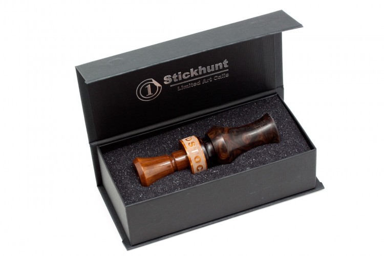 Манок духовой на утку акриловый Stickhunt ArtCalls Woodstock Орех 1 лепесток Чёрное золото