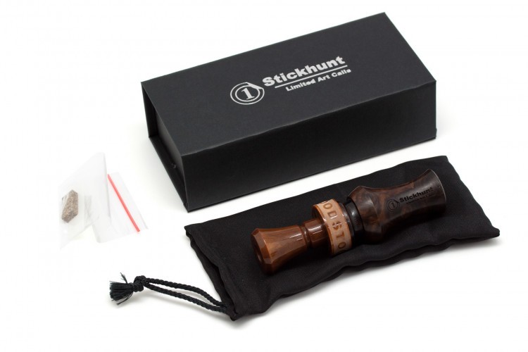 Манок духовой на утку акриловый Stickhunt ArtCalls Woodstock Орех 1 лепесток Чёрное золото