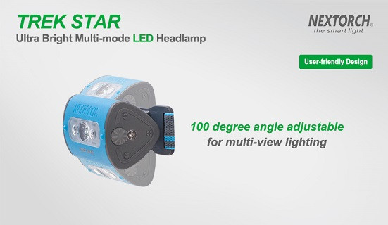 Налобный фонарь Nextorch TREK-STAR Свет - Холодный / Красный 220 lm
