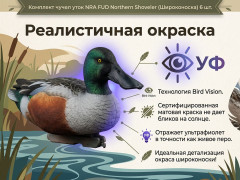 Набор чучел уток NRA FUD Northern Shoveler 6 шт