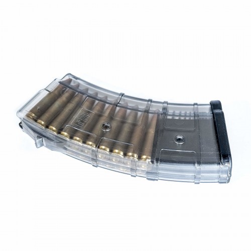 Магазин Pufgun SG762 для ВПО-133 и Сайга-МК-М 7.62х39 с сухарем (для оружия без сухаря) на 20 патронов Прозрачный