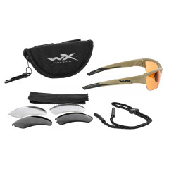 Очки баллистические стрелковые Wiley X Valor CHVAL06T Прозрачные 90% Серые 15% Рыжие 60%