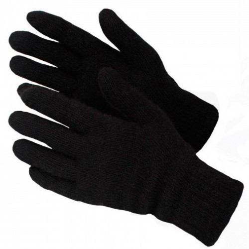 Перчатки тактические RusForce AnyDay зимние вязанные полноразмерные Чёрный