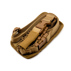 Ремень оружейный PMX Tactical PMX-11 II на 1 точку с амортизатором Койот