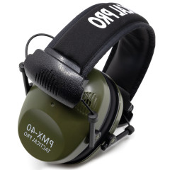 Наушники активные стрелковые PMX Tactical Pro PMX-44G 27-85 ДБ Зелёный