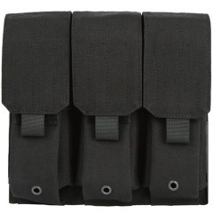 Подсумок поясной Rusforce Tactical Pouch Triple закрытый для 3-х магазинов АК Чёрный