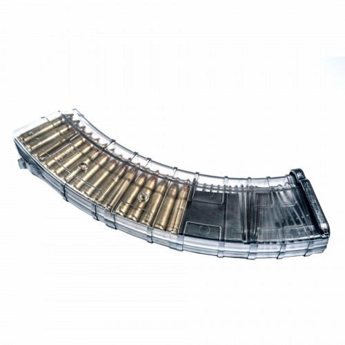 Магазин Pufgun SG762 для ВПО-133 и Сайга-МК-М 7.62х39 с сухарем (для оружия без сухаря) на 40 патронов Прозрачный
