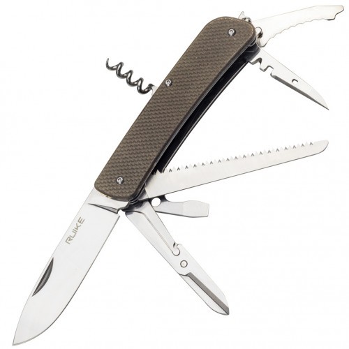 Нож складной Ruike L42-G Клинок 8.5 см с дополнительными функциями Зелёный