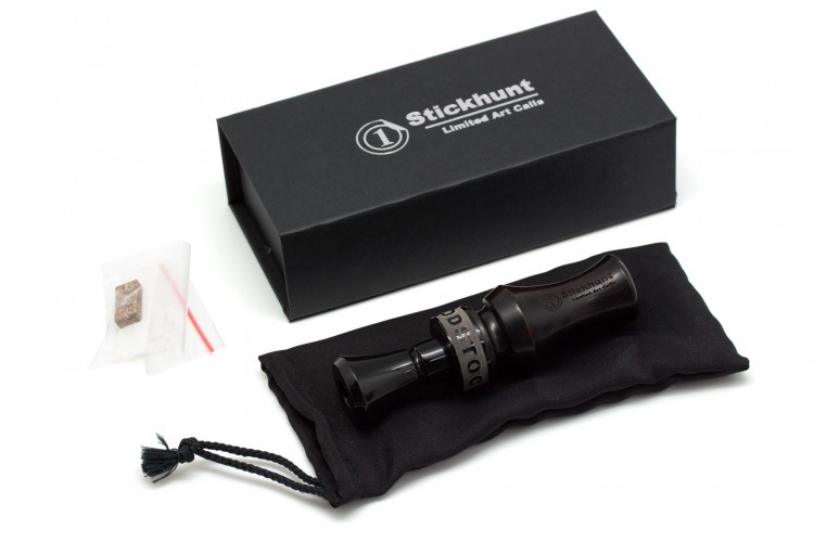 Манок духовой на утку акриловый Stickhunt ArtCalls Woodstock Черное африканское дерево 1 лепесток Чёрный