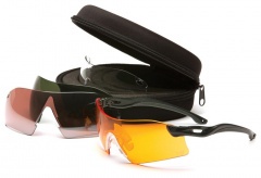 Очки баллистические стрелковые Pyramex Dropzone VGSB88KIT Anti-fog с 4-мя линзами 96% / 89% / 23% / 10%