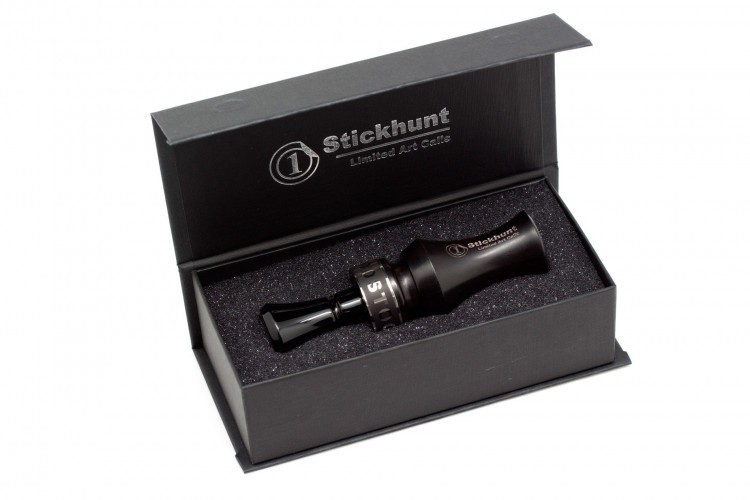 Манок духовой на утку акриловый Stickhunt ArtCalls Woodstock Черное африканское дерево 1 лепесток Серебристый