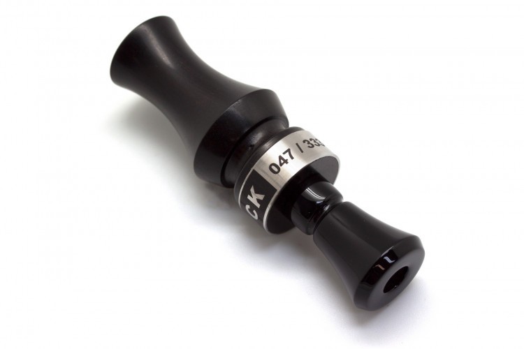 Манок духовой на утку акриловый Stickhunt ArtCalls Woodstock Черное африканское дерево 1 лепесток Серебристый