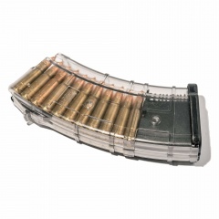 Магазин Pufgun SGA762 для АК / ВПО / Сайга 7.62х39 без сухаря (для оружия с сухарем) на 20 патронов Прозрачный