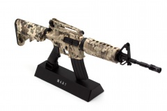 Модель сувенирная в виде оружия Microgun L M4A1 камуфляж штурмовой приклад планка-ручка