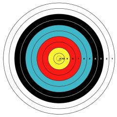 Мишень бумажная Стикхант Лучная №10 для внутренних и наружных стрельб 400x400 мм 100 шт