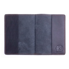 Обложка для паспорта Пергама Утка из натуральной кожи Черный