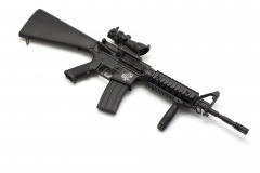 Модель сувенирная в виде оружия Microgun L M4A1 RIS с ручкой стандартный приклад оптический прицел
