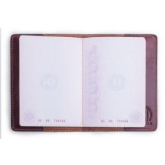 Обложка для паспорта Пергама Лось из натуральной кожи Коричневый