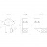 Кольца для прицела Hawke Extension (22120) D=25.4 мм H=22 мм V=46 мм на Призму (9-11 мм) | Высокий 2 шт