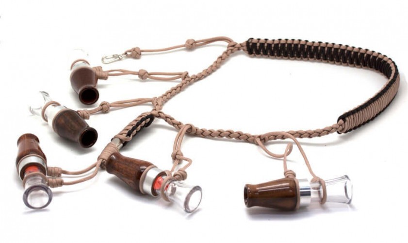 Подвес для 5 манков Стикхант Паракорд PODV5-6-KMB с карабином Камыш (Тёмный)