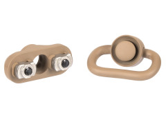 Антабка быстросъёмная ShotTime QD на M-LOK для ремня 2.5 cм песочный