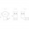 Кольца для прицела Hawke Extension (22122) D=30 мм H=17 мм V=46 мм на Призму (9-11 мм) | Высокий 2 шт