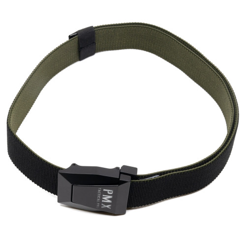 Ремень брючный PMX-15 с металлической застёжкой Чёрно-зеленый