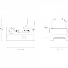 Прицел коллиматорный Hawke Red Dot Sights Reflex 1X IR FP WP (12141) Открытый DOT 3 MOA