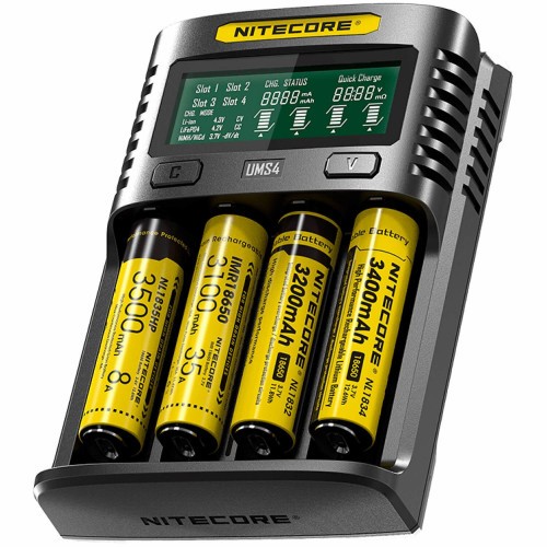 Зарядное устройство Nitecore UMS4 на 4 канала с LCD дисплеем