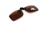 Клипон на очки Azuza А15 с поляризацией Polarized Коричневые 23%