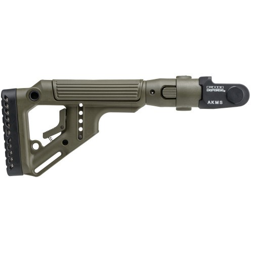 Приклад нетелескопический Fab Defense UAS-AKMS P для АКМС с упором для щеки Зелёный