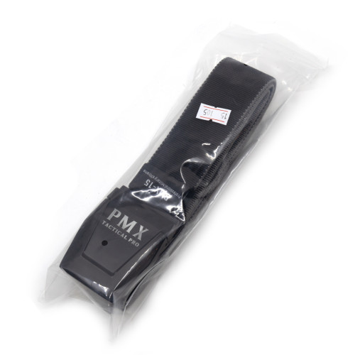 Ремень брючный PMX-15 с металлической застёжкой Чёрно-серый