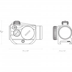 Прицел коллиматорный Hawke Red Dot Sights Vantage 1X20 IR FP WP (12102) Закрытый DOT 3 MOA