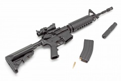 Модель сувенирная в виде оружия Microgun L M4A1 штурмовой приклад оптический прицел