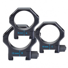 Кольца для прицела Contessa Alessandro (SPP01/A/SR) быстросъемные D=25.4 мм H=8 мм на Weaver | Низкий 2 шт