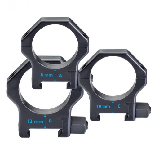Кольца для прицела Contessa Alessandro (SPP02/A/SR) быстросъемные D=30 мм H=8 мм на Weaver | Низкий 2 шт