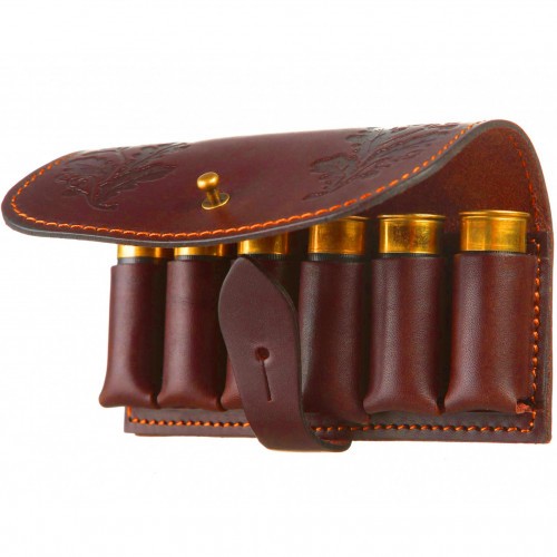 Подсумок поясной VEKTOR П-48 однорядный на 6 патронов 12 калибра Коричневый