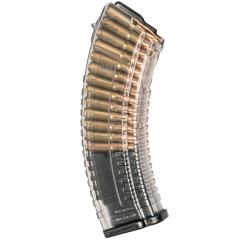 Магазин Pufgun SGA762 G2 для АК / ВПО / Сайга 7.62х39 без сухаря (для оружия с сухарем) на 30 патронов Прозрачный