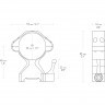 Кольца для прицела Hawke Precision QD (23032) быстросъемные D=34 мм H=23 мм на Weaver | Высокий 2 шт