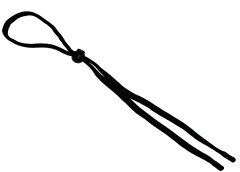 Шнурок PMX для стрелковых очков из нейлона 70 см Чёрный