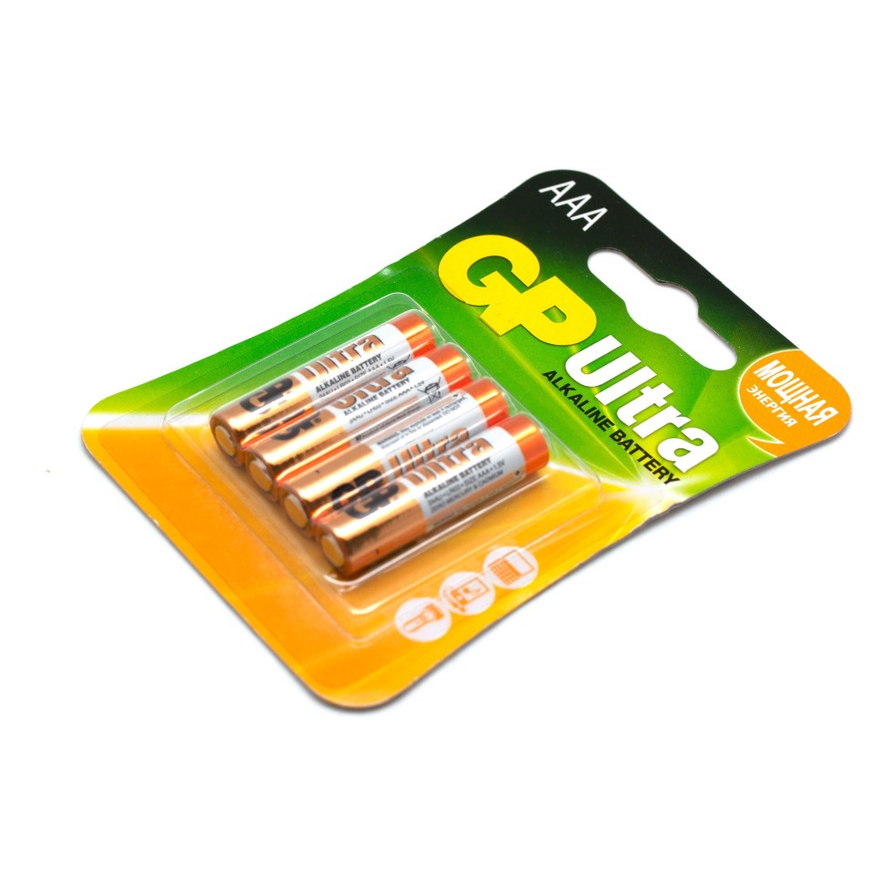Батарейки алкалиновые GP Ultra Alkaline 24AU Тип LR03 (AAA) 1.5V 1350 ...