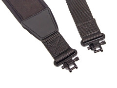Ремень оружейный ShotTime на 2 точки с быстросъемными антабками длина 54 - 111 см Черный
