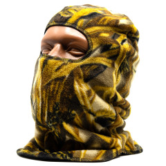 Маска балаклава Стикхант Диверсант зимняя флисовая 1 отверстие с защитой дыхательных путей Камуфляж осень