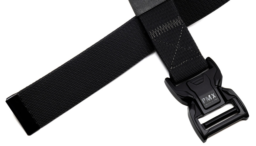 Ремень брючный PMX-17 с металлической застёжкой Чёрный