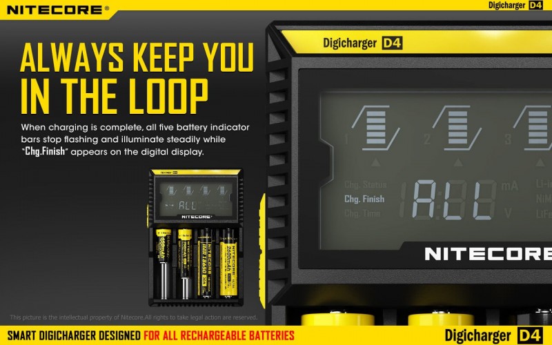 Зарядное устройство Nitecore D4 на 4 канала