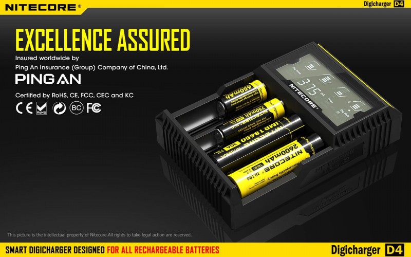 Зарядное устройство Nitecore D4 на 4 канала