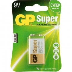 Батарейки алкалиновые GP Super Alkaline 1604A Тип 6LR61 9V 550 мАч 1 шт