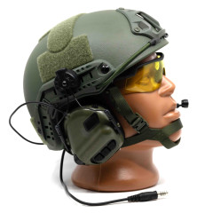 Наушники активные стрелковые Earmor Military Edition ME6 с микрофоном на шлем-каску 22-82 ДБ Хаки