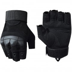 Перчатки тактические Стикхант Major Half укороченные прорезиненные Чёрный