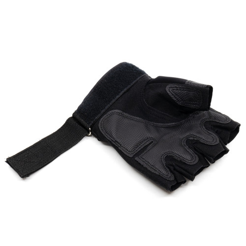 Перчатки тактические Стикхант Major Half укороченные прорезиненные Чёрный